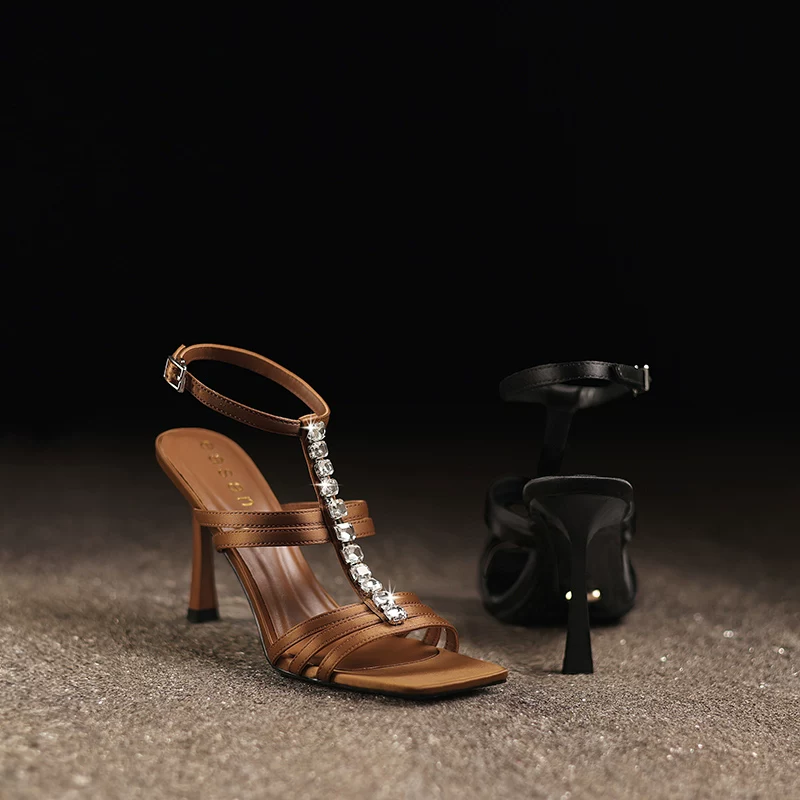 Water Shoes - Sandali estivi con tacco sottile e